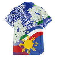 Philippines Flag Family Matching Summer Maxi Dress and Hawaiian Shirt Sampaguita Jasmine with Polynesian Tribal LT9 - Polynesian Pride