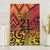 New Zealand Rangatira Custom Canvas Wall Art Red and Gold Niho Taniwha Maori Tribal