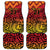 New Zealand Rangatira Custom Car Mats Red and Gold Niho Taniwha Maori Tribal