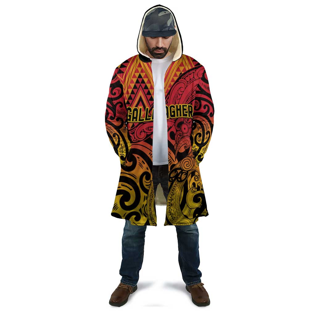 New Zealand Rangatira Custom Cloak Red and Gold Niho Taniwha Maori Tribal - Polynesian Pride