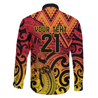 New Zealand Rangatira Custom Family Matching Mermaid Dress and Hawaiian Shirt Red and Gold Niho Taniwha Maori Tribal LT9 - Polynesian Pride