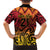 New Zealand Rangatira Custom Family Matching Short Sleeve Bodycon Dress and Hawaiian Shirt Red and Gold Niho Taniwha Maori Tribal
