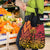 New Zealand Rangatira Custom Grocery Bag Red and Gold Niho Taniwha Maori Tribal