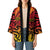 New Zealand Rangatira Custom Kimono Red and Gold Niho Taniwha Maori Tribal - Polynesian Pride