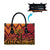 New Zealand Rangatira Custom Leather Bag Red and Gold Niho Taniwha Maori Tribal - Polynesian Pride