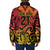 New Zealand Rangatira Custom Padded Jacket Red and Gold Niho Taniwha Maori Tribal - Polynesian Pride