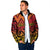 New Zealand Rangatira Custom Padded Jacket Red and Gold Niho Taniwha Maori Tribal - Polynesian Pride