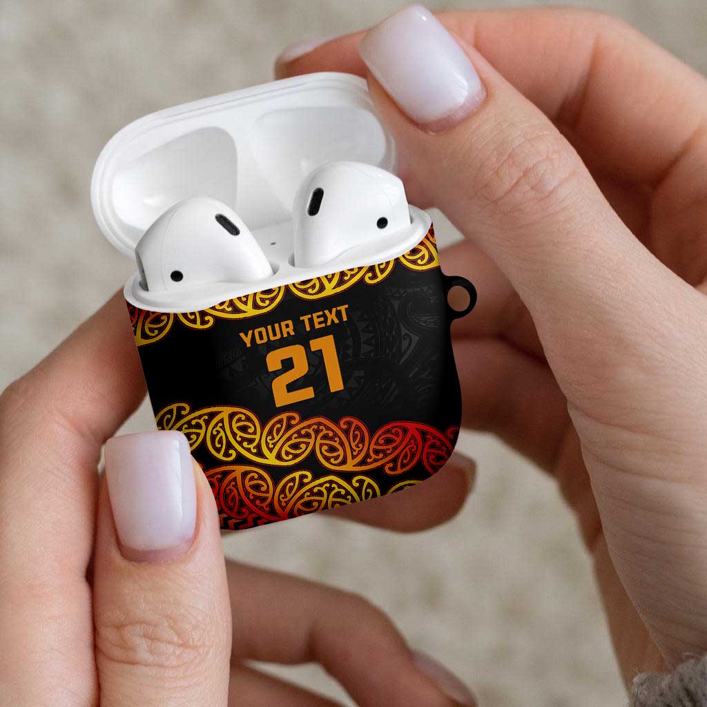 New Zealand Rugby Pacific Custom AirPods Case Rangatira Maori Kowhaiwhai Pattern - Polynesian Pride