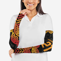 New Zealand Rugby Pacific Custom Arm Sleeves Rangatira Maori Kowhaiwhai Pattern LT9 - Polynesian Pride