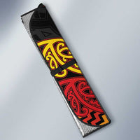 New Zealand Rugby Pacific Custom Auto Sun Shade Rangatira Maori Kowhaiwhai Pattern LT9 - Polynesian Pride