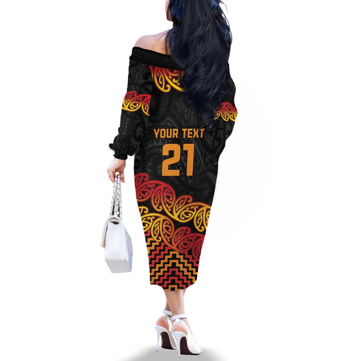 New Zealand Rugby Pacific Custom Family Matching Off The Shoulder Long Sleeve Dress and Hawaiian Shirt Rangatira Maori Kowhaiwhai Pattern LT9 - Polynesian Pride