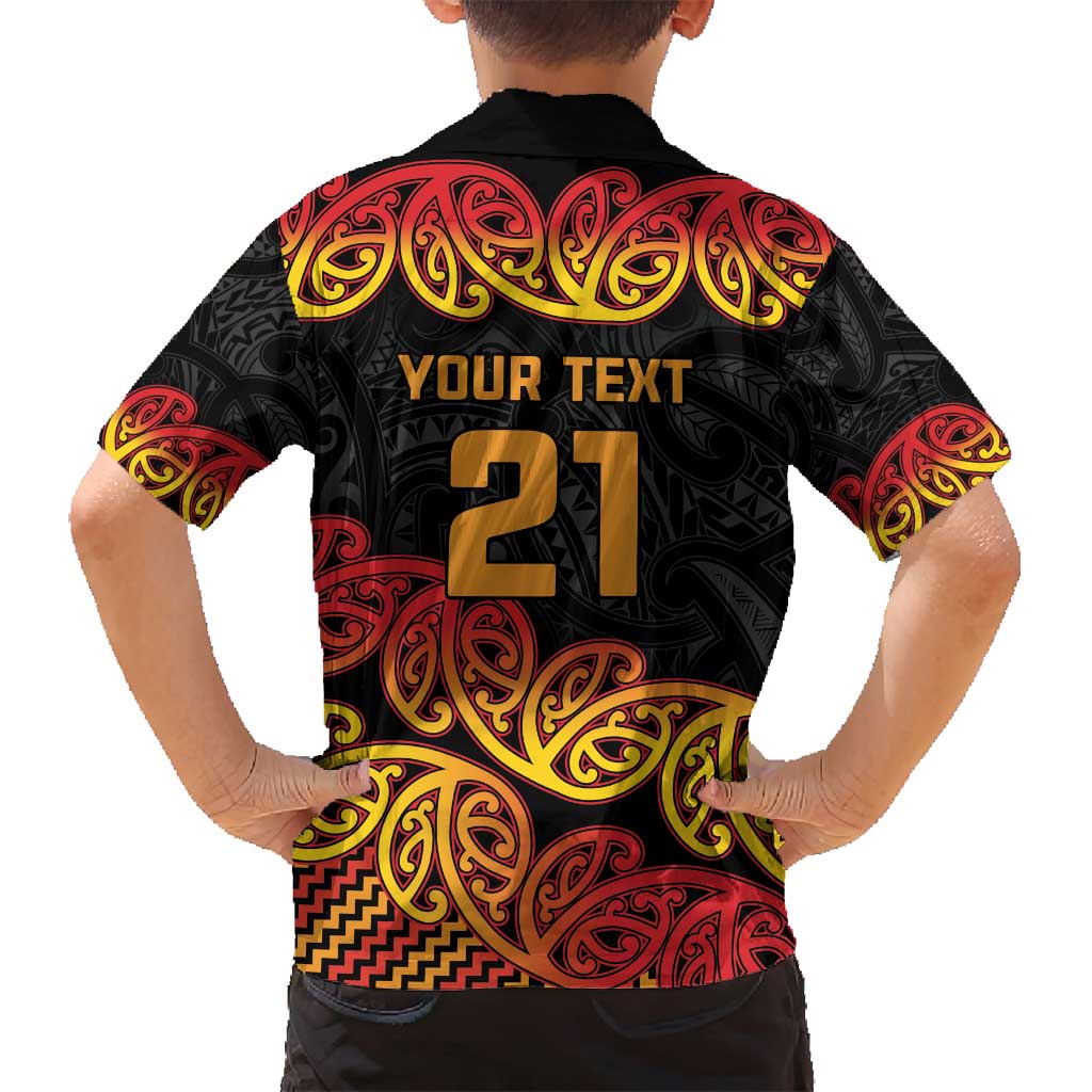New Zealand Rugby Pacific Custom Family Matching Off Shoulder Short Dress and Hawaiian Shirt Rangatira Maori Kowhaiwhai Pattern LT9 - Polynesian Pride