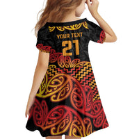 New Zealand Rugby Pacific Custom Family Matching Tank Maxi Dress and Hawaiian Shirt Rangatira Maori Kowhaiwhai Pattern LT9 - Polynesian Pride
