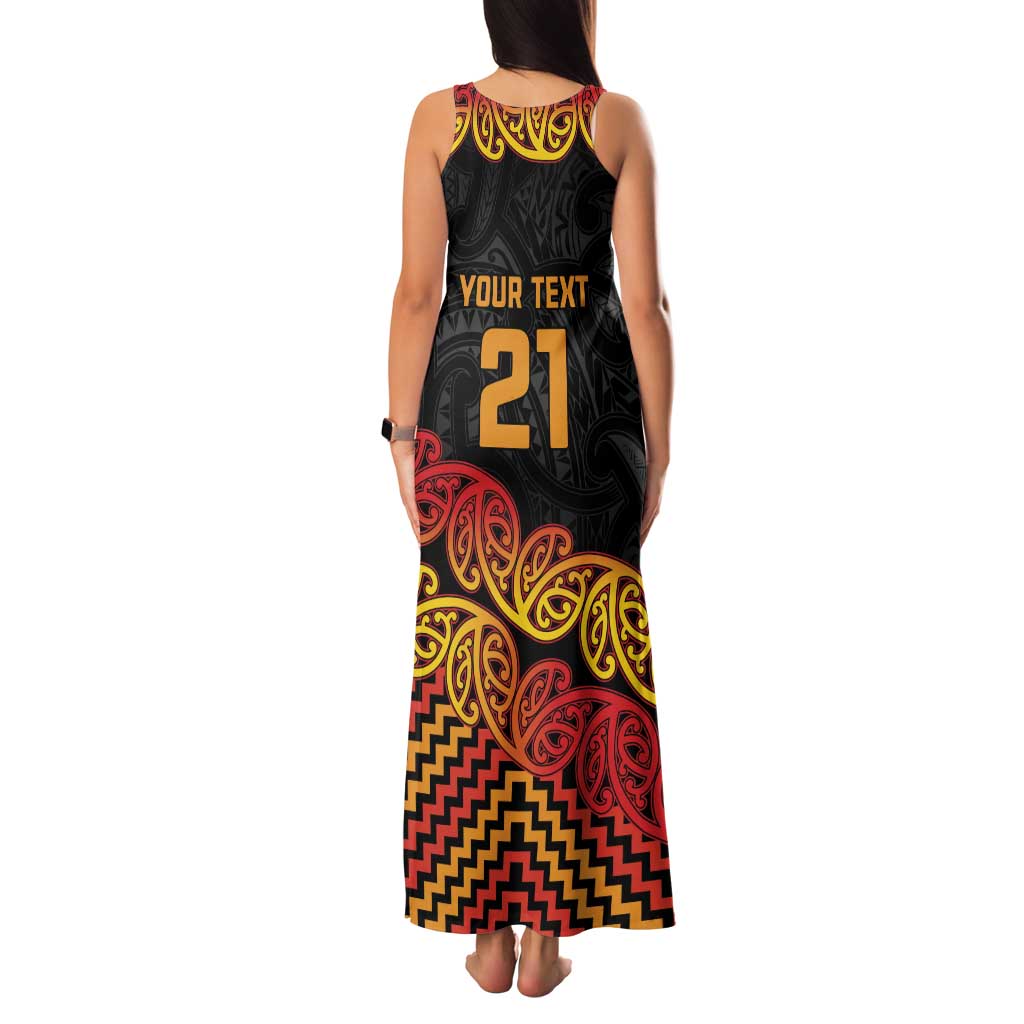 New Zealand Rugby Pacific Custom Family Matching Tank Maxi Dress and Hawaiian Shirt Rangatira Maori Kowhaiwhai Pattern LT9 - Polynesian Pride