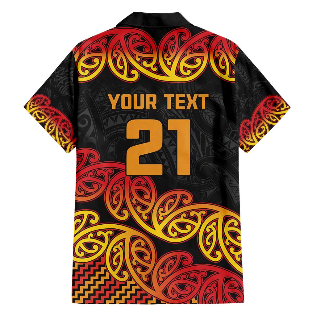 New Zealand Rugby Pacific Custom Hawaiian Shirt Rangatira Maori Kowhaiwhai Pattern