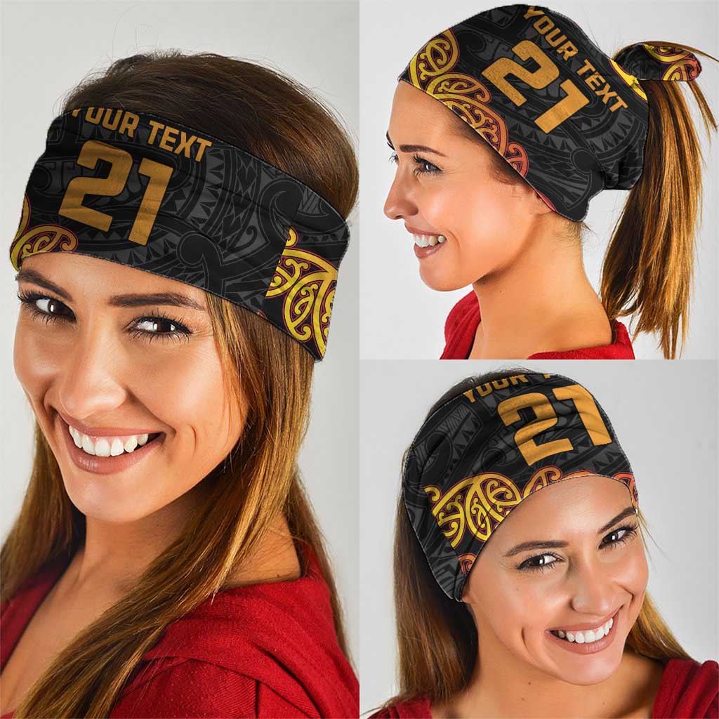 New Zealand Rugby Pacific Custom Neck Gaiter Rangatira Maori Kowhaiwhai Pattern - Polynesian Pride
