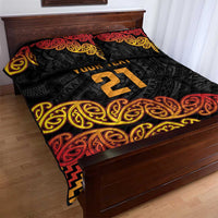 New Zealand Rugby Pacific Custom Quilt Bed Set Rangatira Maori Kowhaiwhai Pattern LT9 - Polynesian Pride