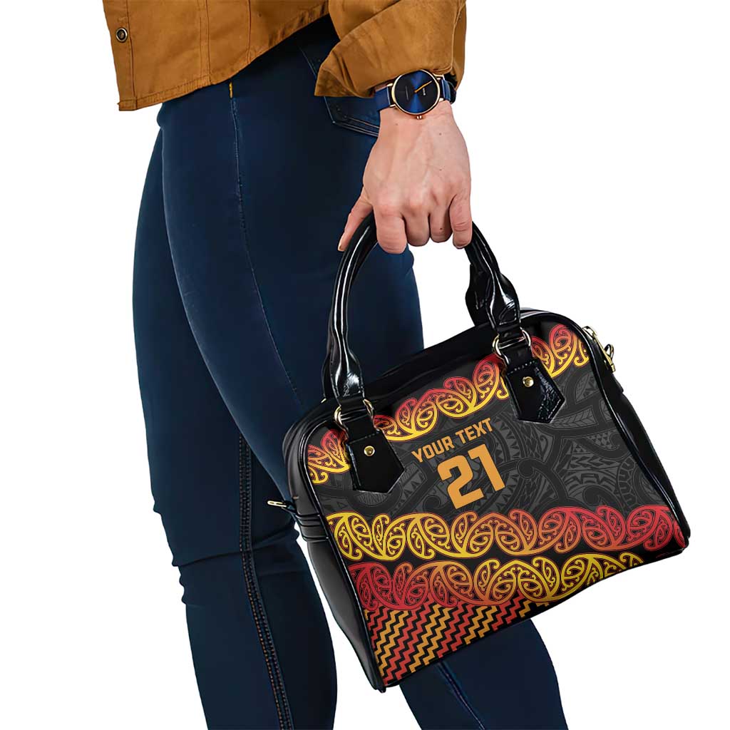 New Zealand Rugby Pacific Custom Shoulder Handbag Rangatira Maori Kowhaiwhai Pattern LT9 - Polynesian Pride