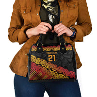 New Zealand Rugby Pacific Custom Shoulder Handbag Rangatira Maori Kowhaiwhai Pattern LT9 - Polynesian Pride