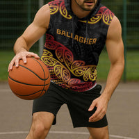 New Zealand Rugby Pacific Custom Sleeveless Hoodie Rangatira Maori Kowhaiwhai Pattern - Polynesian Pride