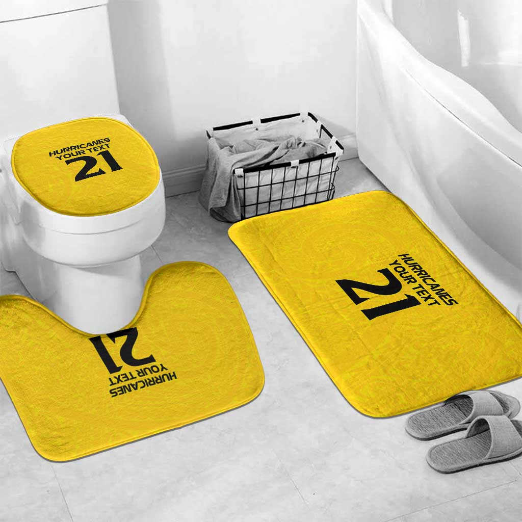 New Zealand Rugby Pacific Custom Bathroom Set Hau Awhiowhio Maori Tribal Tattoo - Polynesian Pride