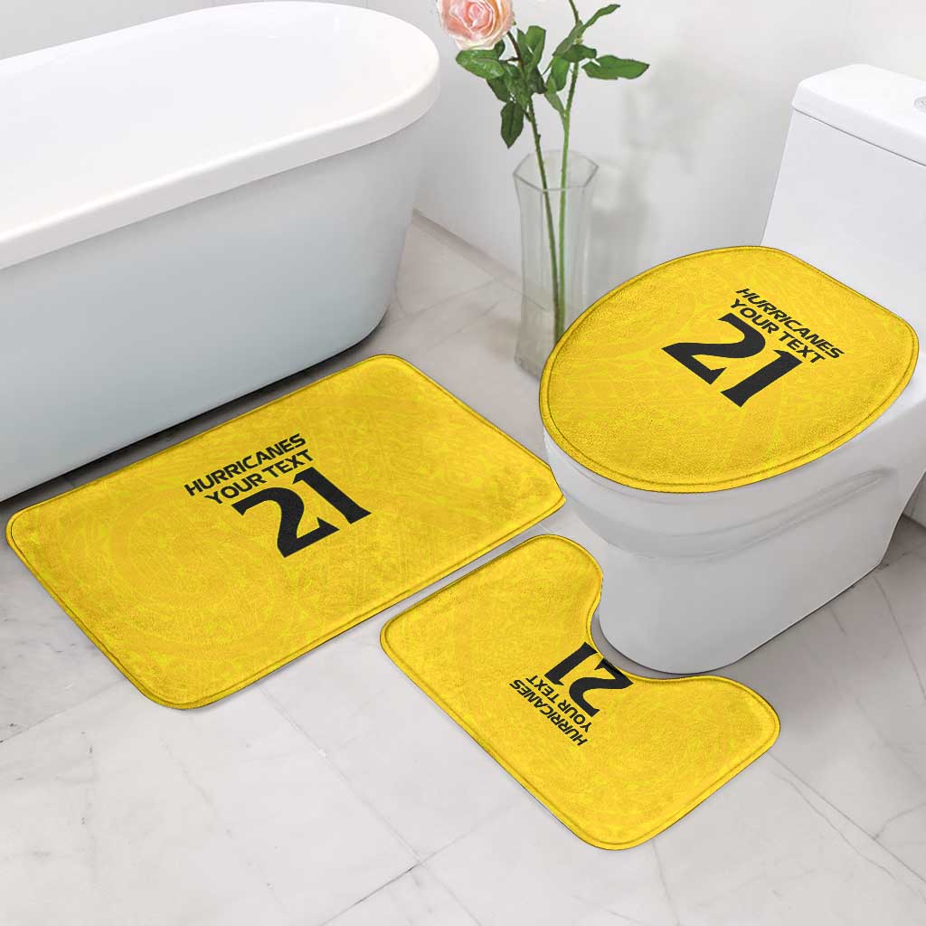 New Zealand Rugby Pacific Custom Bathroom Set Hau Awhiowhio Maori Tribal Tattoo - Polynesian Pride