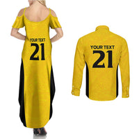 New Zealand Rugby Pacific Custom Couples Matching Summer Maxi Dress and Long Sleeve Button Shirt Hau Awhiowhio Maori Tribal Tattoo LT9 - Polynesian Pride