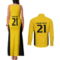 New Zealand Rugby Pacific Custom Couples Matching Tank Maxi Dress and Long Sleeve Button Shirt Hau Awhiowhio Maori Tribal Tattoo LT9 - Polynesian Pride