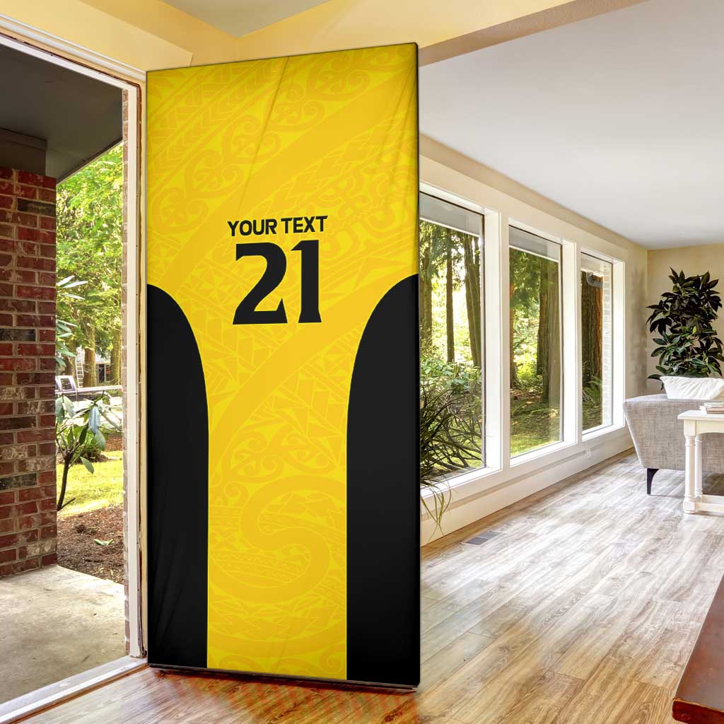 New Zealand Rugby Pacific Custom Door Cover Hau Awhiowhio Maori Tribal Tattoo LT9 - Polynesian Pride