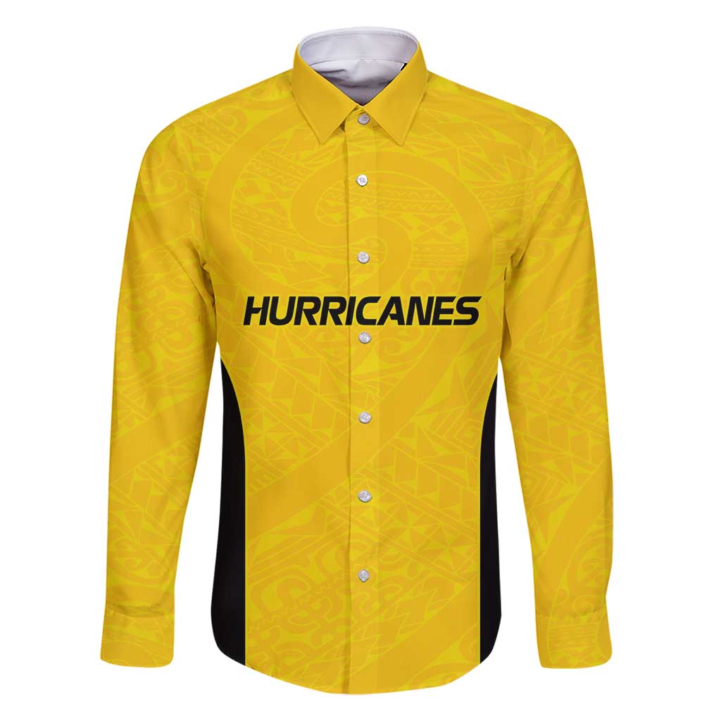 New Zealand Rugby Pacific Custom Family Matching Long Sleeve Bodycon Dress and Hawaiian Shirt Hau Awhiowhio Maori Tribal Tattoo LT9 Dad's Shirt - Long Sleeve Gold - Polynesian Pride