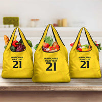 New Zealand Rugby Pacific Custom Grocery Bag Hau Awhiowhio Maori Tribal Tattoo LT9 3-pack One Size Gold - Polynesian Pride