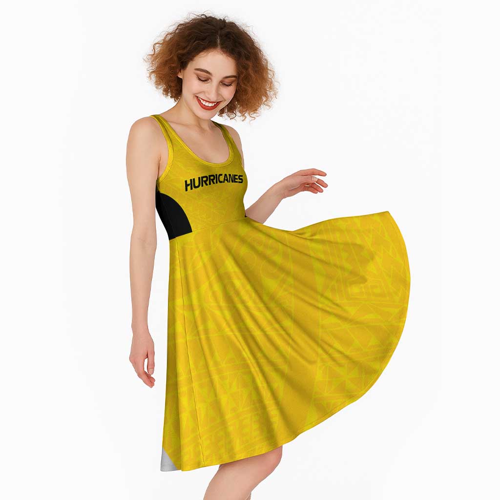 New Zealand Rugby Pacific Custom Midi Dress Hau Awhiowhio Maori Tribal Tattoo - Polynesian Pride