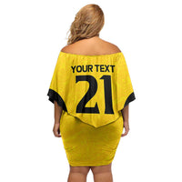 New Zealand Rugby Pacific Custom Off Shoulder Short Dress Hau Awhiowhio Maori Tribal Tattoo LT9 - Polynesian Pride