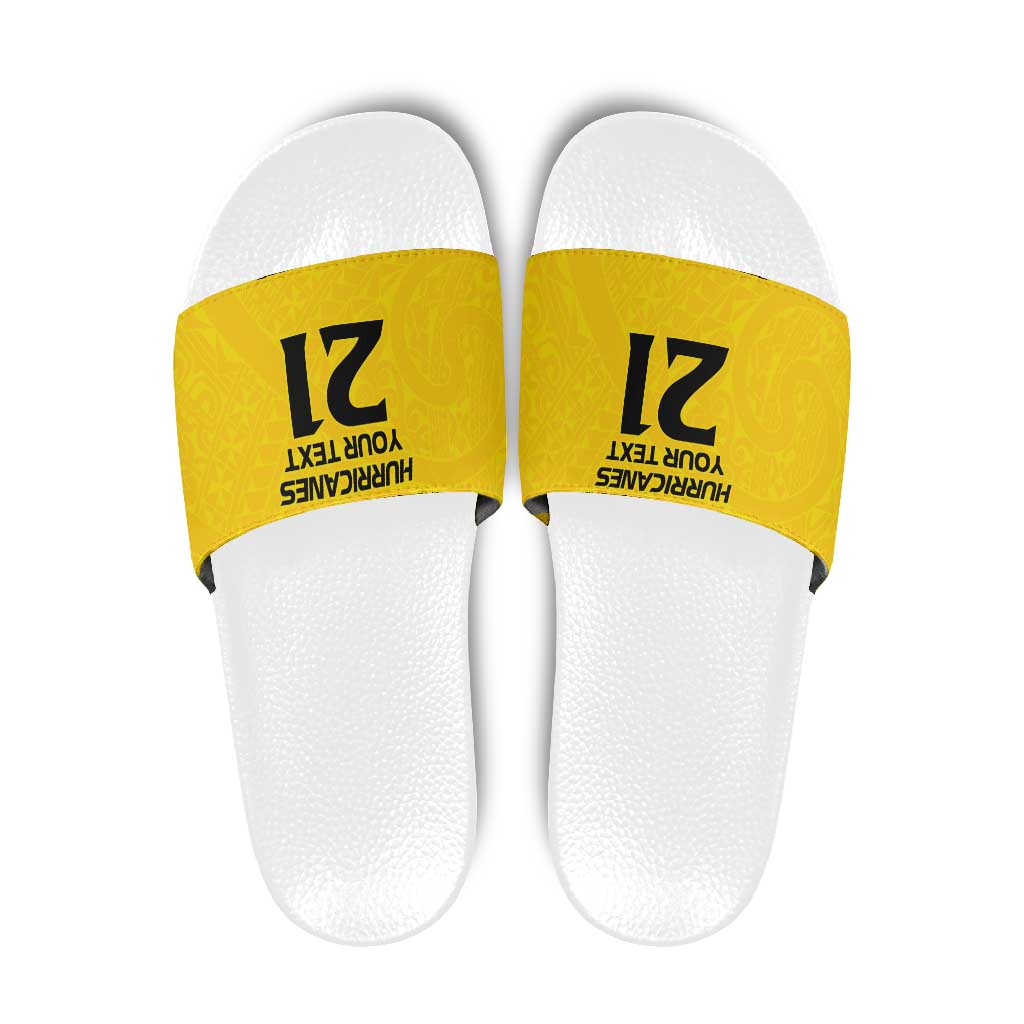 New Zealand Rugby Pacific Custom Slide Sandals Hau Awhiowhio Maori Tribal Tattoo - Polynesian Pride