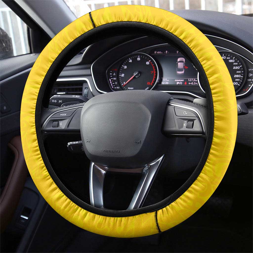 New Zealand Rugby Pacific Steering Wheel Cover Hau Awhiowhio Maori Tribal Tattoo LT9 - Polynesian Pride