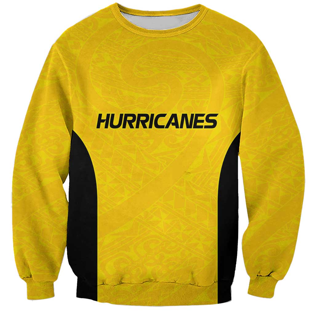 New Zealand Rugby Pacific Custom Sweatshirt Hau Awhiowhio Maori Tribal Tattoo LT9 Unisex Gold - Polynesian Pride