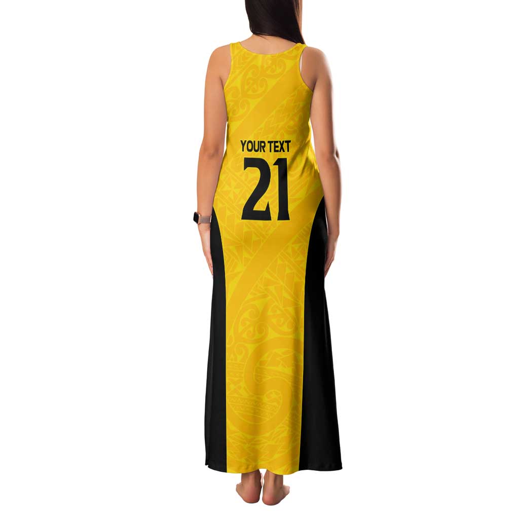 New Zealand Rugby Pacific Custom Tank Maxi Dress Hau Awhiowhio Maori Tribal Tattoo LT9 - Polynesian Pride