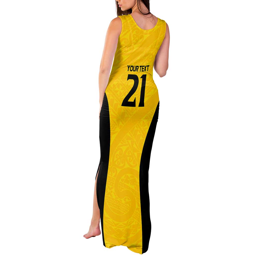 New Zealand Rugby Pacific Custom Tank Maxi Dress Hau Awhiowhio Maori Tribal Tattoo LT9 - Polynesian Pride