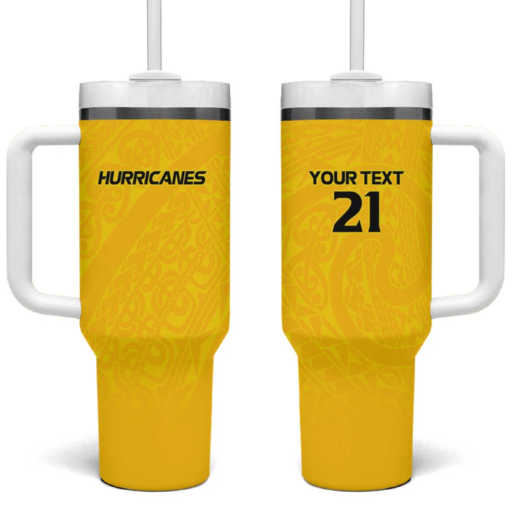 New Zealand Rugby Pacific Custom Tumbler With Handle Hau Awhiowhio Maori Tribal Tattoo LT9 One Size: 40 oz Gold - Polynesian Pride