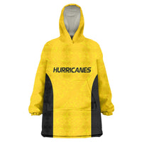 New Zealand Rugby Pacific Custom Wearable Blanket Hoodie Hau Awhiowhio Maori Tribal Tattoo LT9 One Size Gold - Polynesian Pride