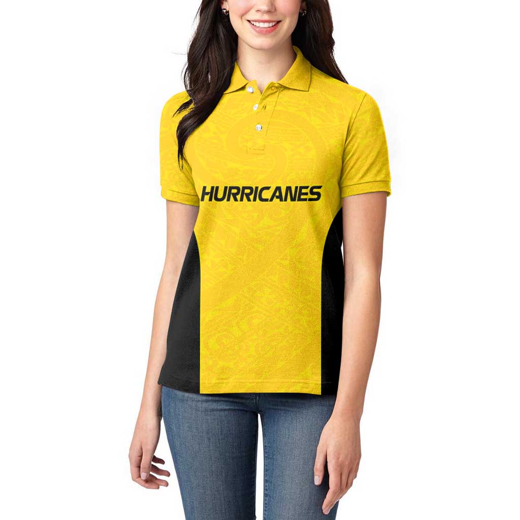 New Zealand Rugby Pacific Custom Women Polo Shirt Hau Awhiowhio Maori Tribal Tattoo LT9 - Polynesian Pride