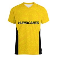 New Zealand Rugby Pacific Custom Women V-Neck T-Shirt Hau Awhiowhio Maori Tribal Tattoo LT9 Female Gold - Polynesian Pride