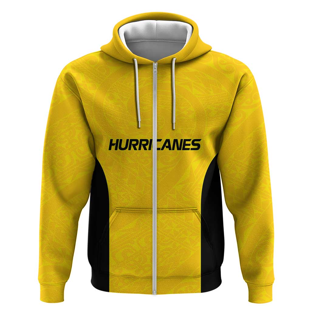 New Zealand Rugby Pacific Custom Zip Hoodie Hau Awhiowhio Maori Tribal Tattoo LT9 Zip Hoodie Gold - Polynesian Pride