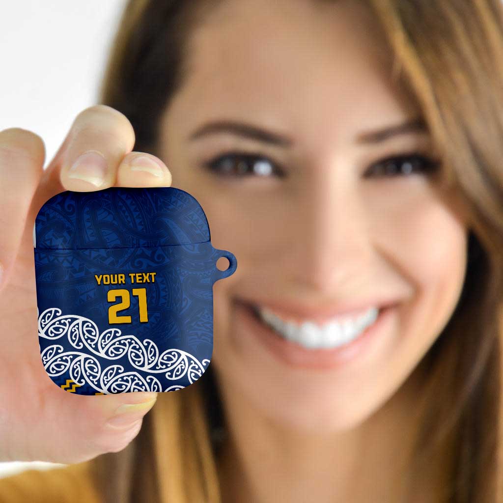 New Zealand Rugby Pacific Custom AirPods Case Kahupeka Maori Kowhaiwhai Pattern - Polynesian Pride