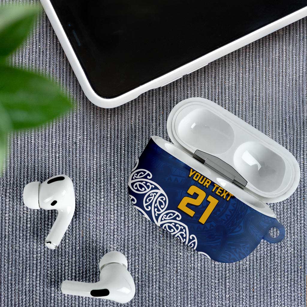 New Zealand Rugby Pacific Custom AirPods Case Kahupeka Maori Kowhaiwhai Pattern - Polynesian Pride
