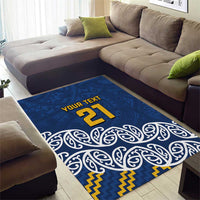 New Zealand Rugby Pacific Custom Area Rug Kahupeka Maori Kowhaiwhai Pattern LT9 - Polynesian Pride
