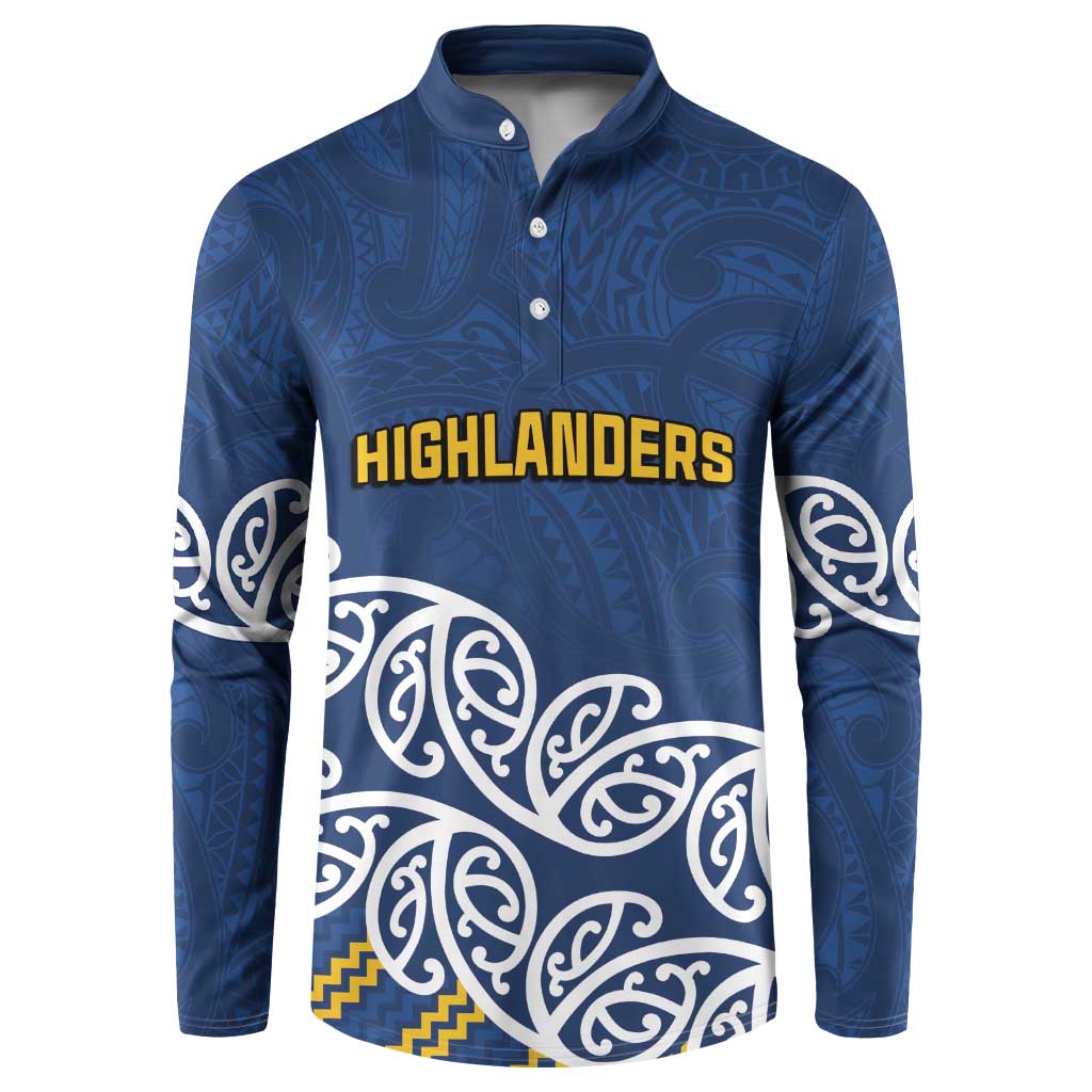 New Zealand Rugby Pacific Custom Button Sweatshirt Kahupeka Maori Kowhaiwhai Pattern LT9 Blue - Polynesian Pride