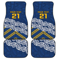 New Zealand Rugby Pacific Custom Car Mats Kahupeka Maori Kowhaiwhai Pattern LT9 - Polynesian Pride