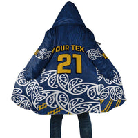 New Zealand Rugby Pacific Custom Cloak Kahupeka Maori Kowhaiwhai Pattern LT9 Unisex Blue - Polynesian Pride