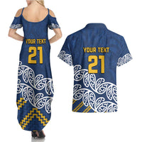 New Zealand Rugby Pacific Custom Couples Matching Summer Maxi Dress and Hawaiian Shirt Kahupeka Maori Kowhaiwhai Pattern LT9 - Polynesian Pride